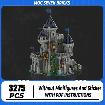 Градивните елементи на Moc, модел рыцарского замъка Black Falcon, технологичен тухла, образователна играчка на 