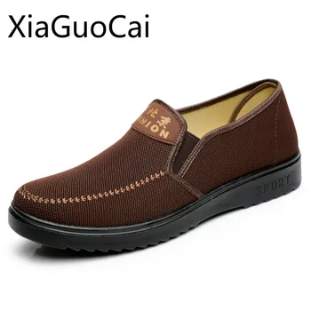 Гореща разпродажба модерен мъжки ежедневни обувки за баща на равна подметка Biejing, пролетно-есенни обувки за шофиране на равна подметка за мъже W4 35