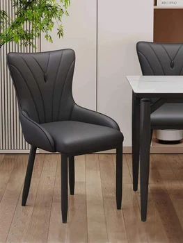 Луксозен стол за хранене Nordic, стол за домашно почивка, прост писмен стол с облегалка, маса за хранене и стол