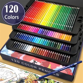 120/72 Цвят Професионален Набор от Акварельных маслени Моливи за рисуване на Премиум серията Artist Софт за рисуване на скици