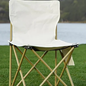Открит ultralight Преносим Ultralight сгъваем стол от утолщенного алуминиева сплав за плаж, къмпинг, водоустойчив стол за риболов, дишаща стол