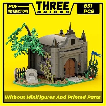 Модел на средновековен замък Moc Строителни тухли Технология Black Monarch's Ghost Модулни единици, Подаръци, Коледни играчки, Комплекти за сглобяване със собствените си ръце