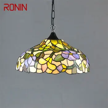 Окачен лампа RONIN Тифани, модерни led креативни цветни осветителни тела за дома трапезария