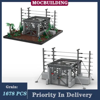 Сглобяване на модели на порта хеликоптерна площадка MOC City Архитектура, строителни блокове, серия играчки от филма 