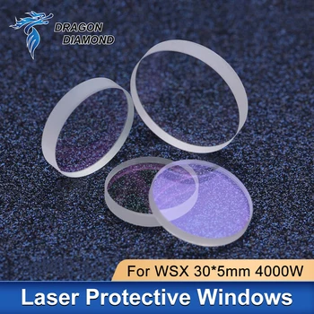 Оригинален Оптичен Лазерен Защитен Обектив WSX Windows 30*5 мм 1064 nm Внесени Кварц За Влакно-Лазерно Рязане на Глави WSX HSG Laser Head