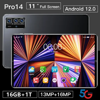 2024 една Нова Глобална Версия 11-инчов Таблет Android12 16 GB Оперативна памет, 1 TB Rom С две SIM карти, 10-ядрени WPS GPS Bluetooth 5G Мрежа GPS WPS Tablet PC