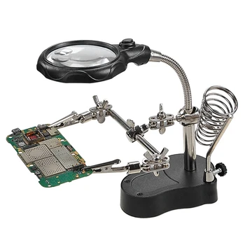 Стойка за инструменти за техническо обслужване с сварочным увеличително стъкло Маса за инструменти за техническо обслужване на цифрово оборудване с led лампа