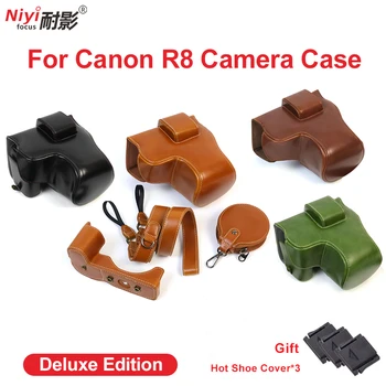 Защитен калъф за чанта за камера Подходящ за Canon EOS R8, аксесоари за фотоапарати, калъф с каишка на китката, на раменната колан, чанта за батерията