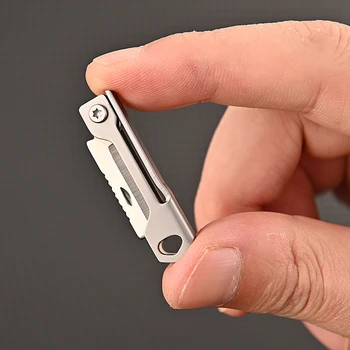 Многофункционален джобен нож, с квадратна глава, ключодържател, окачване, аксесоари за къмпинг, сгъваем нож от неръждаема стомана