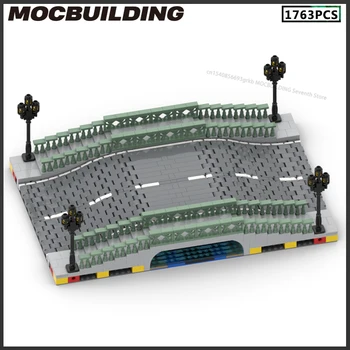 Градивните елементи на MOC Модел пътни моста силуета на Автомобилното движение САМ Монтажни Тухли, Подарък за рожден Ден, Коледни Подаръци Играчки