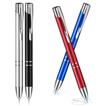4 бр. Светодиодна метална химикалка писалка с докосване, метални многофункционални светлинни писалки-мечове, за да означения