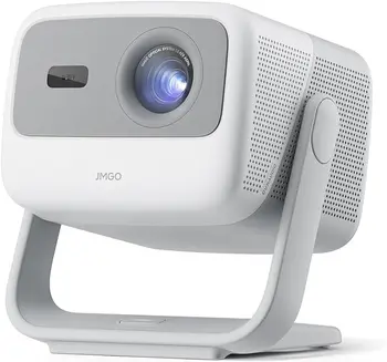 Преносим проектор JMGO N1 1080P FHD, поддържа 4K, 150-инчов три-цветен лазерен шрайбпроектор MALC ™ системата за домашно кино на открито, кардан