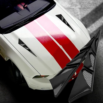 Универсална страничен капак на входящия въздух, Външна декорация, Стикери върху предния капак на автомобила ABS за Ford Focus Mk3 Mk1 Ranger Fusion Mondeo